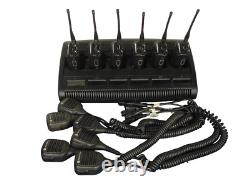 Lot of 6 Motorola XPR3300e UHF 403-512MHz Two-Way Radio AAH02RDC9VA1AN Charger