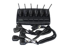 Lot of 6 Motorola XPR3300e UHF 403-512MHz Two-Way Radio AAH02RDC9VA1AN Charger