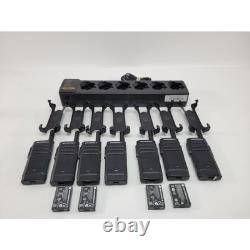 Lot of 7 Motorola SL300 Two-Way Radios 1x Multi Charger PMLN7093A Tested