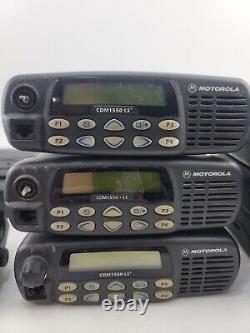 Lot of 7 Motorola Two Way Radios. (3) MCS 2000, (3) CDM1550 LS+ (1) CDM1550 LS