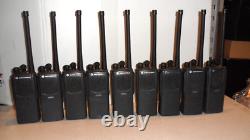 Lot of 9 Motorola PR860 VHF 136-174 5W 16CH Two Way Radios AAH45KDC9AA3AN withBatt