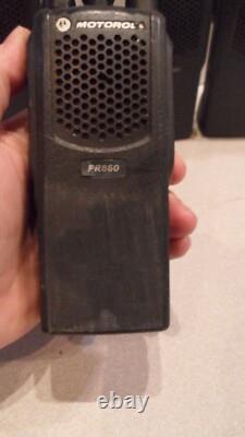 Lot of 9 Motorola PR860 VHF 136-174 5W 16CH Two Way Radios AAH45KDC9AA3AN withBatt