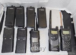 Lot of 9 Motorola Two Way Radios 4 Radius GP300, 2 Radius P1225, 2 XV100, 1 7580