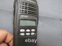 Lot of FIVE Motorola HT1250 136-174 MHz VHF Two Way Radio AAH25KDF9AA5AN w Base