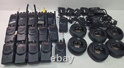 Lot of Motorola BPR40 Mag One UHF/VHF Two Way Radios, Chargers, Batteries PARTS