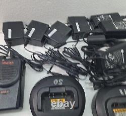 Lot of Motorola BPR40 Mag One UHF/VHF Two Way Radios, Chargers, Batteries PARTS