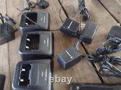 Lot of Motorola HT1000 radios, chargers mics brackets battery cases ntn1177d etc