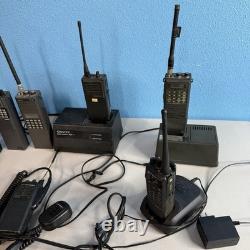 Lot of Vintage Kenwood & Motorola Radios? Walkie Talkies + Chargers Free