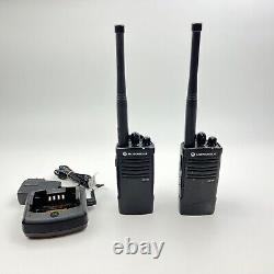 MOTOROLA CP110 Two Way Radio VHF 2CH Set of 2 With Charging Base Tested
