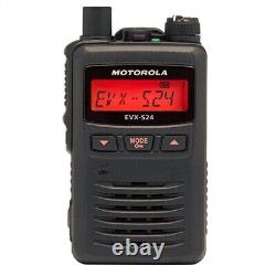 MOTOROLA EVX-S24 UHF 403-470, 256 CHANNEL, 3 WATTS, DIGITAL TWO WAY RADIO New