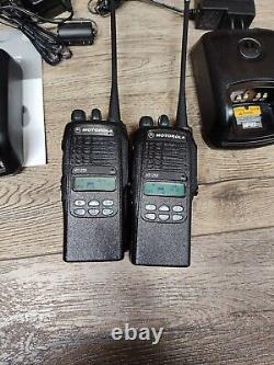 MOTOROLA HT1250 VHF 136-174MHz Police Fire Two-Way Radio AAH25KDF9AA5AN LOT OF 2