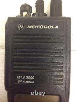 MOTOROLA MTS2000 Flashport Two Way Radio H01ucf6pw1bn, Charger, Antenna, WORKS, QTY