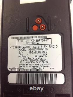 MOTOROLA MTS2000 Flashport Two Way Radio H01ucf6pw1bn, Charger, Antenna, WORKS, QTY