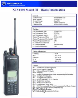 MOTOROLA XTS5000 FPP MODEL 3. ALL LAPD/SIMPX/TAC, LASD, LOB PD, LACoFD, GMRS