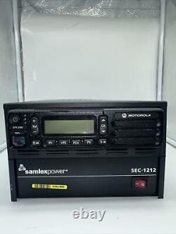 MOTOROLA aam02qnh9ja1an XPR2500 MOBILE RADIO WithSAMLEX SEC-1212 POWER SUPPLY