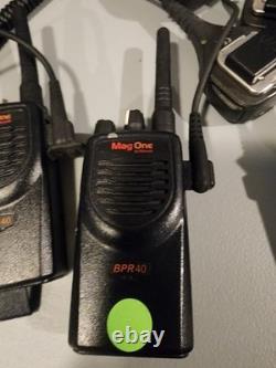 Mag One BPR40 Two-Way Radio Walkie-Talkies AAH84RCS8AA1AN Lot Of 3 All Working