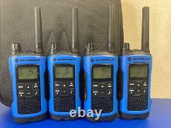 Motorola (4) Talkabout Two Way Radios with Case T4XX (tested/work)