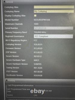 Motorola APX6500 Dash Mount O5 7/800 MHz Two Way Mobile Radio ADP BAUD 9600 Kit