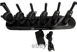 Motorola CLS1110 UHF Radios Walkie Talkies with 6 pocket Multi-Unit Charger