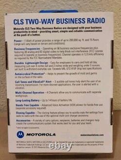 Motorola. CLS1410. 4 Channel. 1 Watt UHF. Two-Way Radio withCharger. NewithOB