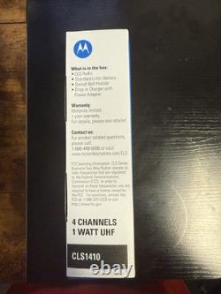 Motorola CLS1410 4 Channel 1 watt UHF Business Two-Way Radio