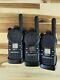 Motorola Cls1410 Lot Of (3) Uhf Two Way Radio With Chargers And Holsters
