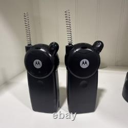 Motorola CLS1410 UHF 4-Channel Two Way Radios (2) with Chargers & Belt Clips Used