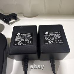 Motorola CLS1410 UHF 4-Channel Two Way Radios (2) with Chargers & Belt Clips Used