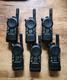 Motorola Cls1410 Uhf Two-way Radios Lot Of 6 With 4 Chargers Lcd Display