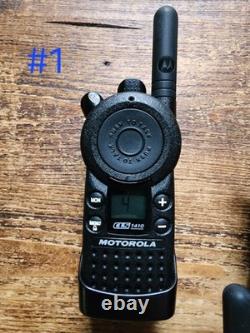 Motorola CLS1410 UHF Two-Way Radios Lot of 6 with 4 Chargers LCD Display