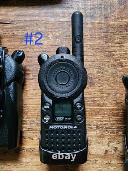 Motorola CLS1410 UHF Two-Way Radios Lot of 6 with 4 Chargers LCD Display