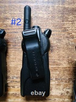 Motorola CLS1410 UHF Two-Way Radios Lot of 6 with 4 Chargers LCD Display