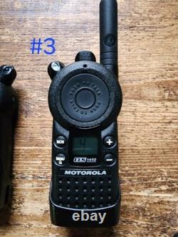 Motorola CLS1410 UHF Two-Way Radios Lot of 6 with 4 Chargers LCD Display