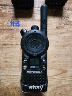 Motorola CLS1410 UHF Two-Way Radios Lot of 6 with 4 Chargers LCD Display