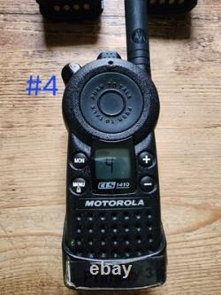 Motorola CLS1410 UHF Two-Way Radios Lot of 6 with 4 Chargers LCD Display