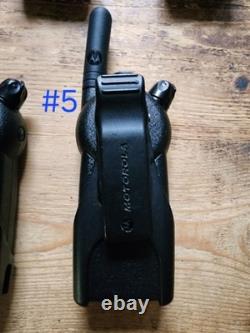 Motorola CLS1410 UHF Two-Way Radios Lot of 6 with 4 Chargers LCD Display