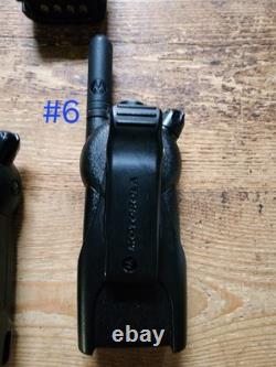 Motorola CLS1410 UHF Two-Way Radios Lot of 6 with 4 Chargers LCD Display