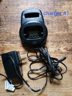Motorola CLS1410 UHF Two-Way Radios Lot of 6 with 4 Chargers LCD Display