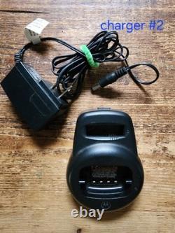 Motorola CLS1410 UHF Two-Way Radios Lot of 6 with 4 Chargers LCD Display