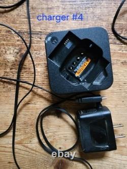 Motorola CLS1410 UHF Two-Way Radios Lot of 6 with 4 Chargers LCD Display