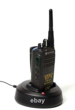 Motorola CP185 AAH03RDC4A Two-Way Radios + Charger + Mics