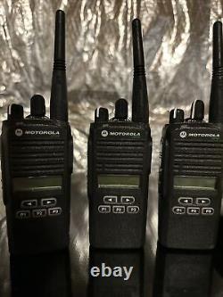 Motorola CP185 Portable Two-Way Radio Walkie Talkie Radios And One Base