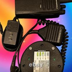 Motorola CP200D Two-Way Radio with Charger & Mic Black