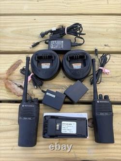 Motorola CP200 Portable Two-Way Radios Black 7.4V with Chargers & Batteries
