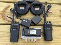 Motorola CP200 Portable Two-Way Radios Black 7.4V with Chargers & Batteries