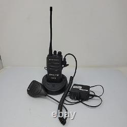 Motorola CP200d 16Ch Two Way Radio AAH01QDC9JA2AN Mic PMMN4013A Speaker Issue