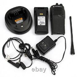 Motorola CP200d Two-Way Radio with Charger + Swivel Earpiece with Mic & PTT