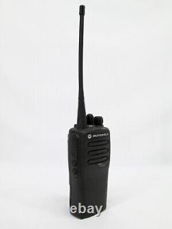 Motorola CP200d Two-Way Radio with Charger + Swivel Earpiece with Mic & PTT