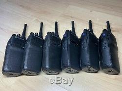 Motorola DP3400 UHF x 6 Two-Way Radios withBatteries and Impres Multi Charger