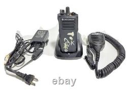 Motorola DP4400 Model MDH56RDC9JA1AN Two Way Radio with PMMN4067B Microphone